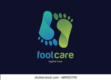Foot Care Logo Template Design Vector, Emblem, Design Concept, Creative Symbol, Icon