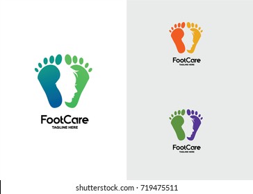 Foot Care Logo Template Design Vector, Emblem, Design Concept, Creative Symbol, Icon