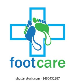 foot and care logo template vector icon