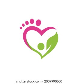 diseño de icono de la plantilla de logotipo de cuidado de pies