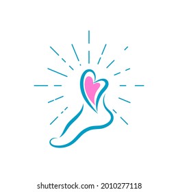 diseño de icono de la plantilla de logotipo de cuidado de pies