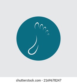 Foot care logo, Vector of footprints with symbol of health and clinic. health and care logo template