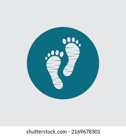 Foot care logo, Vector of footprints with symbol of health and clinic. health and care logo template