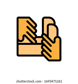 Foot Care Massage Treatment Relaxing while sleeping Icon, Logo, Vector