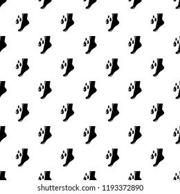 Foot care pattern vector seamless repeating for any web design