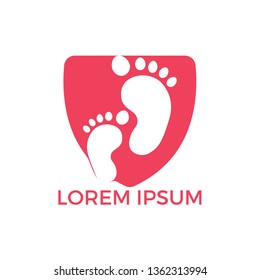 Foot care vector logo design. Foot health icon logo design template. Health care symbol.