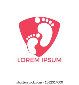 Foot care vector logo design. Foot health icon logo design template. Health care symbol.