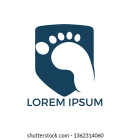 Foot care vector logo design. Foot health icon logo design template. Health care symbol.