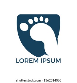 Foot care vector logo design. Foot health icon logo design template. Health care symbol.