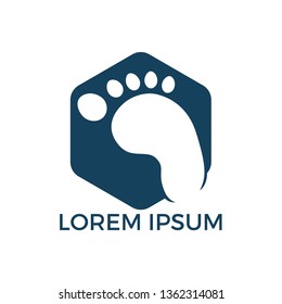 Foot care vector logo design. Foot health icon logo design template. Health care symbol.