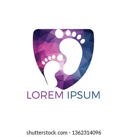 Foot care vector logo design. Foot health icon logo design template. Health care symbol.