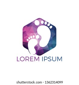 Foot care vector logo design. Foot health icon logo design template. Health care symbol.