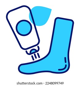 Foot cleaning vector design in modern and trendy style