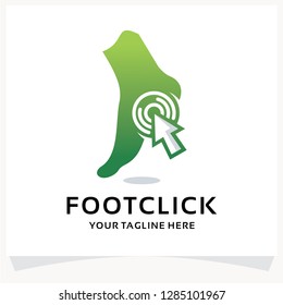 Foot Click Logo Design Template Inspiration