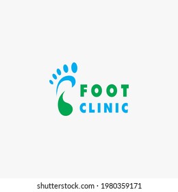 Foot clinic logo design. Vector illustration.