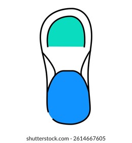 foot clothes line icon vector. foot clothes sign. isolated symbol illustration