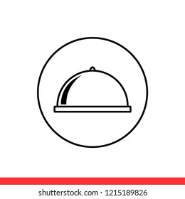 Foot cover vector icon, lunch symbol. Simple, flat design for web or mobile app