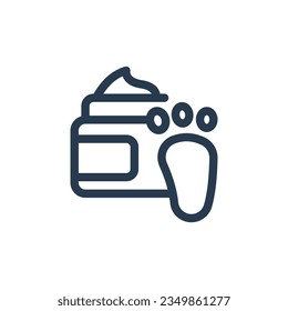 Foot cream for skincare vector icon