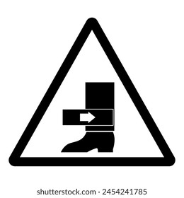 Foot Crush Force From Above Symbol Sign, Vector Illustration, Isolate On White Background Label .EPS10