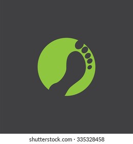 Foot cut identity template icon design element