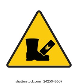 Foot danger of pinching sign