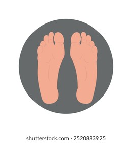 Foot deformation in human disease. Orthopedist  infographic and diagram