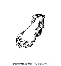 foot detail concept vector illustration