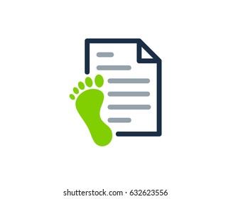 Foot Docs Paper Icon Logo Design Element