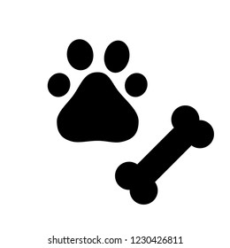 foot dog and bone