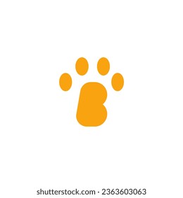 foot dog logo vector design