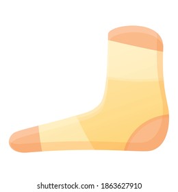 Foot emergency bandage icon. Cartoon of foot emergency bandage vector icon for web design isolated on white background
