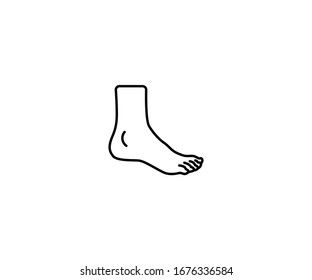 Foot emoji vector isolated icon illustration. Foot emoticon