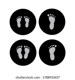 foot emojis icon vector illustration logo template