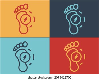 Foot Energy Logo Template, Simple Flat Icon of energy,feet,lifestyle