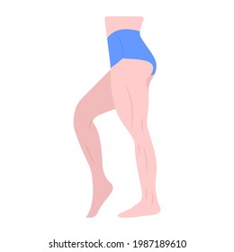 Foot exercise flat editable vector, workout for legs 