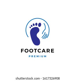 foot feet podiatric care logo vector icon illustration template