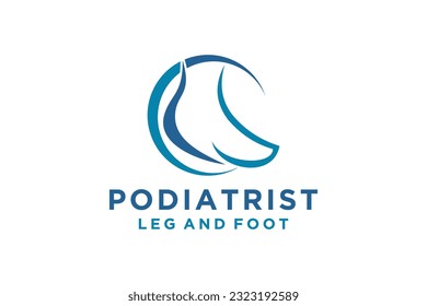 foot feet podiatric logo vector icon illustration template