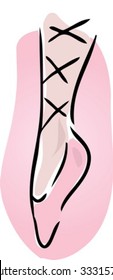 Foot of a female ballet dancer a point vector