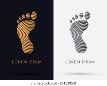 Foot, Footprint logo, symbol, icon, graphic, vector.