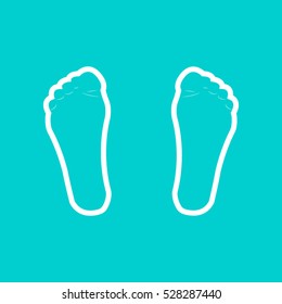 foot, footprint, vector icon, eps10