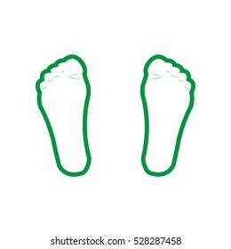 foot, footprint, vector icon, eps10