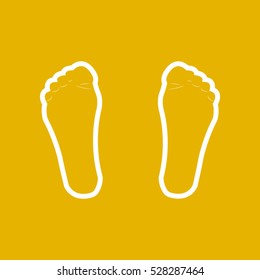 foot, footprint, vector icon, eps10