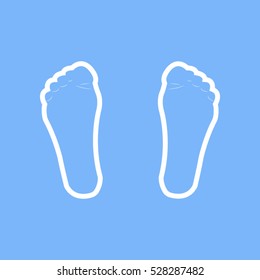 foot, footprint, vector icon, eps10