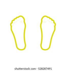 foot, footprint, vector icon, eps10