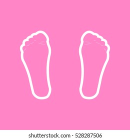 foot, footprint, vector icon, eps10