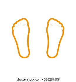 foot, footprint, vector icon, eps10