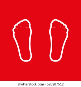 foot, footprint, vector icon, eps10