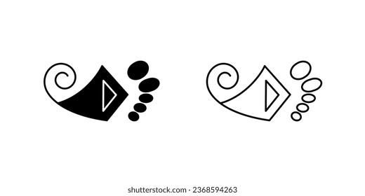 foot forward logo concept. line, silhouette, simple and unique style. used for company, label,  brand, logo, symbol, sign, print, icon, emblem