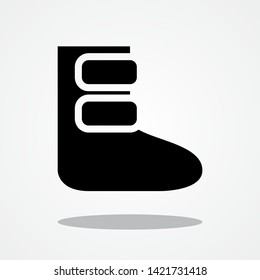 Foot Fracture Boot Icon with Gray Shadow