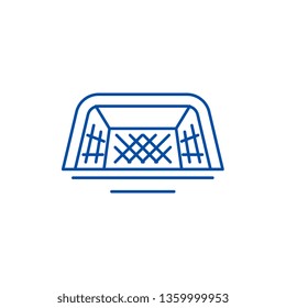Foot gates line icon concept. Foot gates flat  vector symbol, sign, outline illustration.